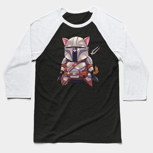 Mandalorian PopCat Baseball T-Shirt by theninjabot